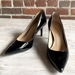 Ralph Lauren US 8.5 Black patent leather 2” heels, perfect condition